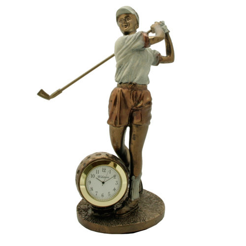 Golf nainen kellolla